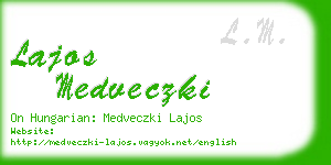 lajos medveczki business card